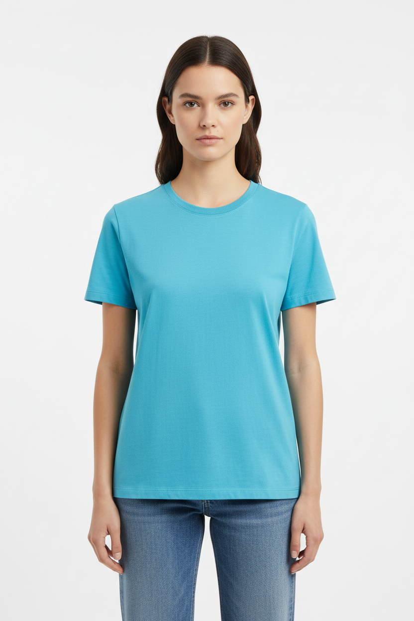 Female model in Aqua