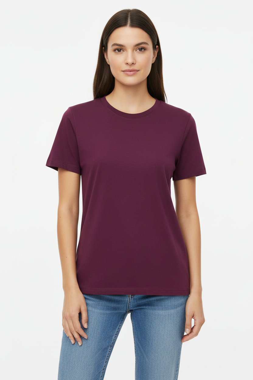 Female model in Berry