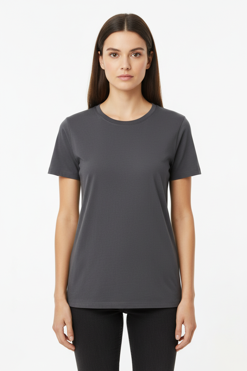 Female model in Dark Grey