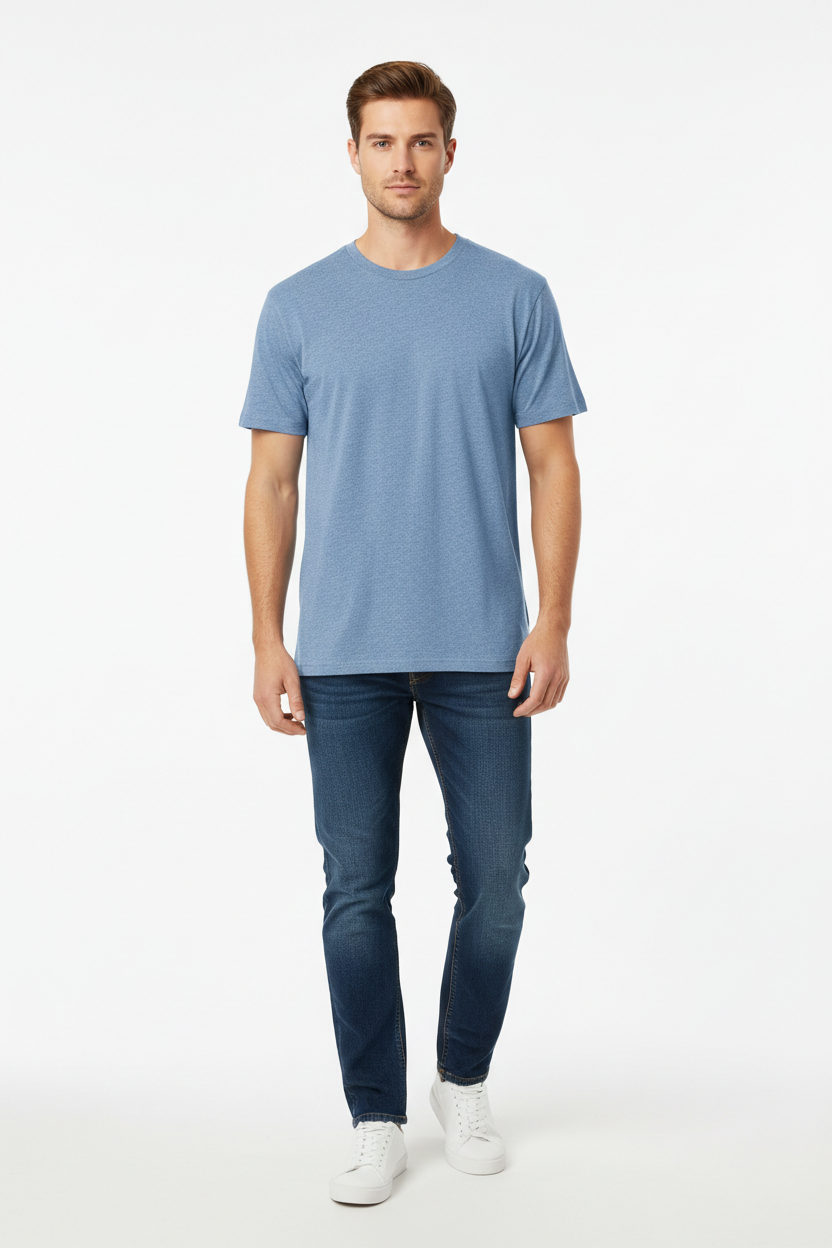 Heather Blue Tultex 502