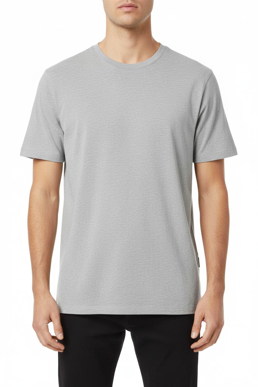 Male model wearing Ash Bella Canvas t-shirt