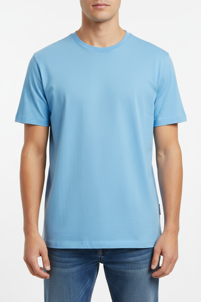 Male model in Baby Blue