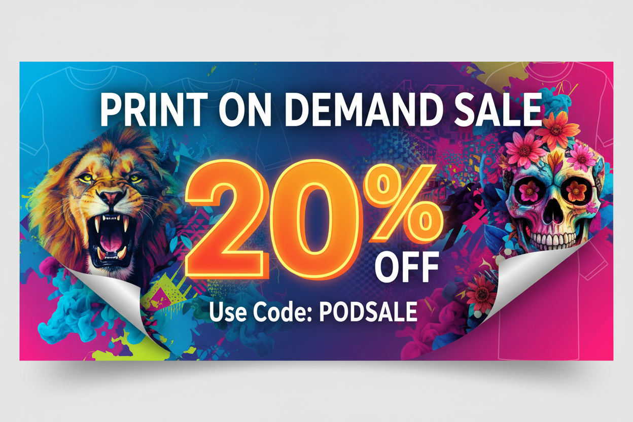 Print on Demand Sale Banner